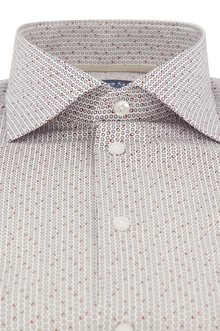 katoenen Ledub overhemd Modern Fit New bruin geprint