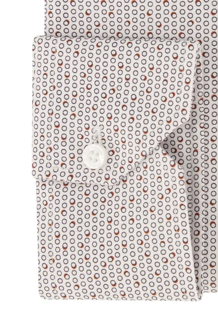 katoenen Ledub overhemd Modern Fit New bruin geprint