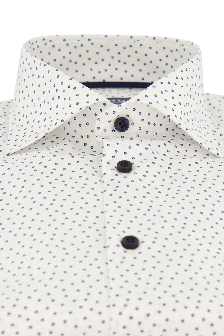 Spierwit geprint Ledub Modern Fit overhemd