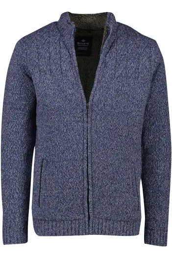 Baileys Baileys vest extra lange mouw blauw