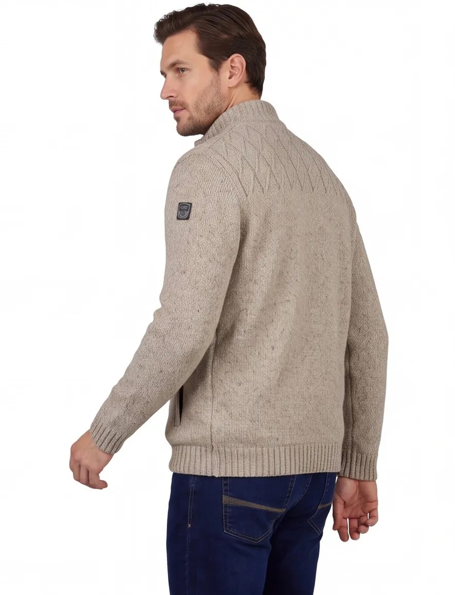 Baileys vest extra lange mouw beige