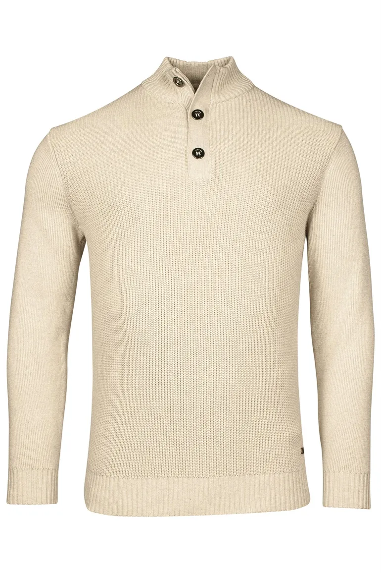 Baileys trui met knopen extra lange mouw beige