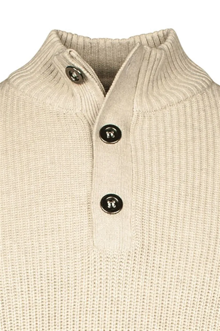 Baileys trui met knopen extra lange mouw beige