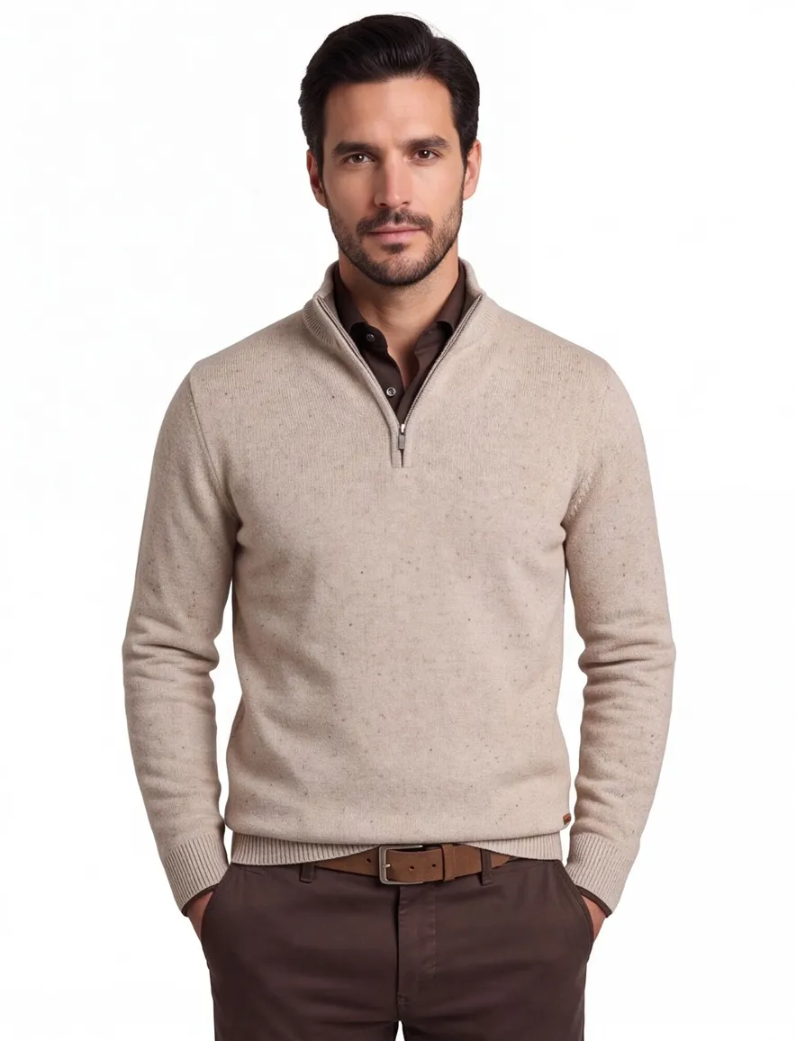 trui extra lange mouwlengte beige Baileys