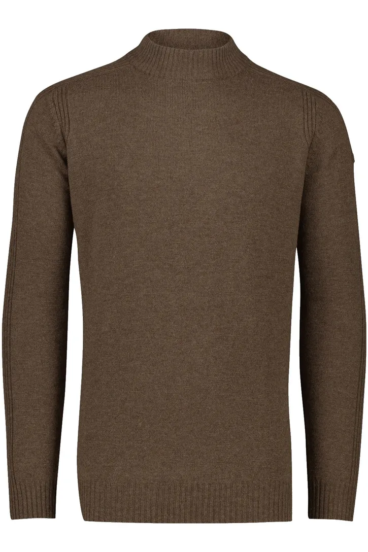 Baileys trui extra lange mouw bruin turtleneck lamswol