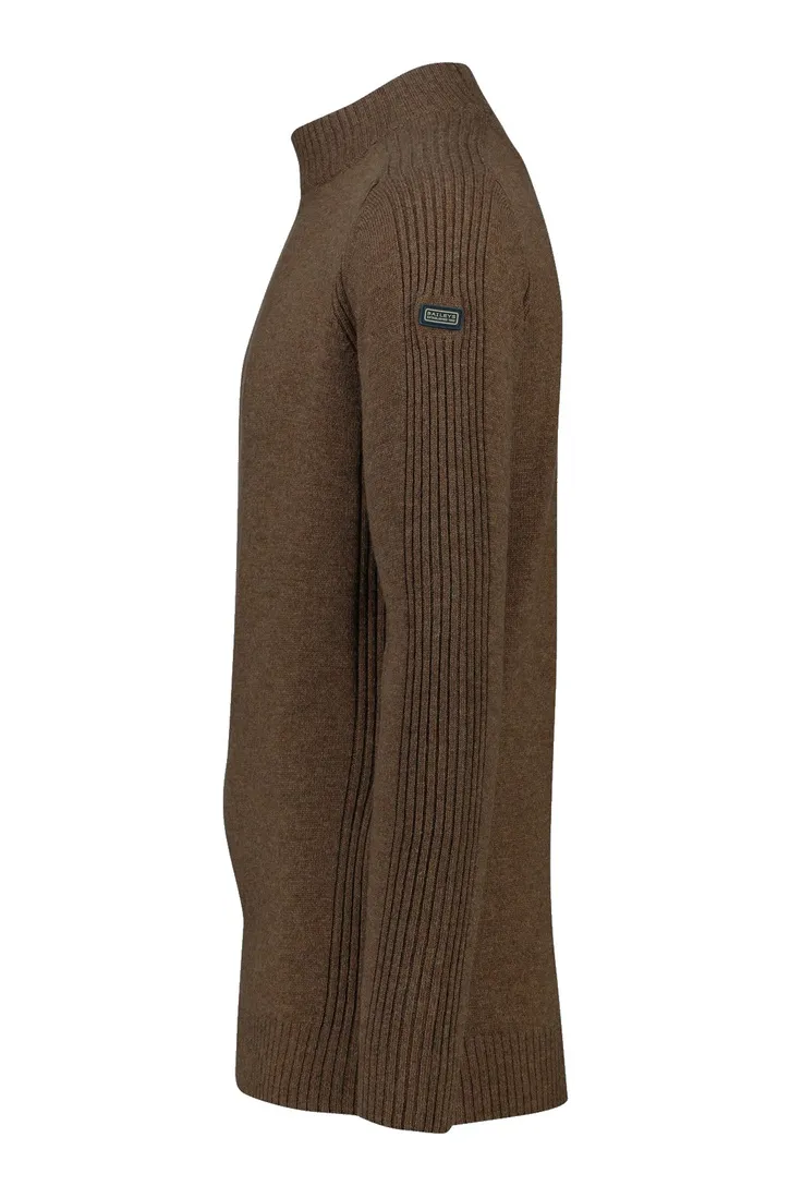 Baileys trui extra lange mouw bruin turtleneck lamswol