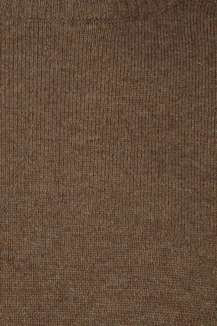 Baileys trui extra lange mouw bruin turtleneck lamswol