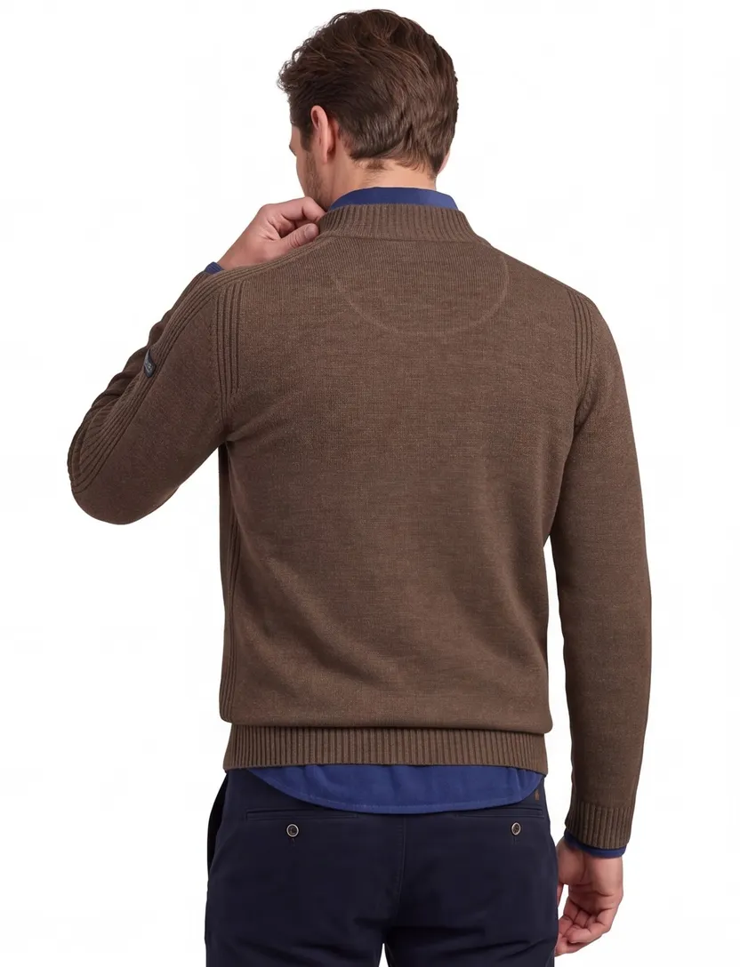 Baileys trui extra lange mouw bruin turtleneck lamswol