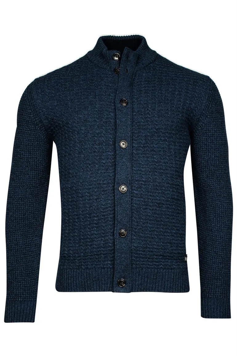 Baileys vest met knopen gebreid donkerblauw