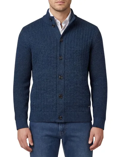 Baileys Baileys vest gebreid donkerblauw