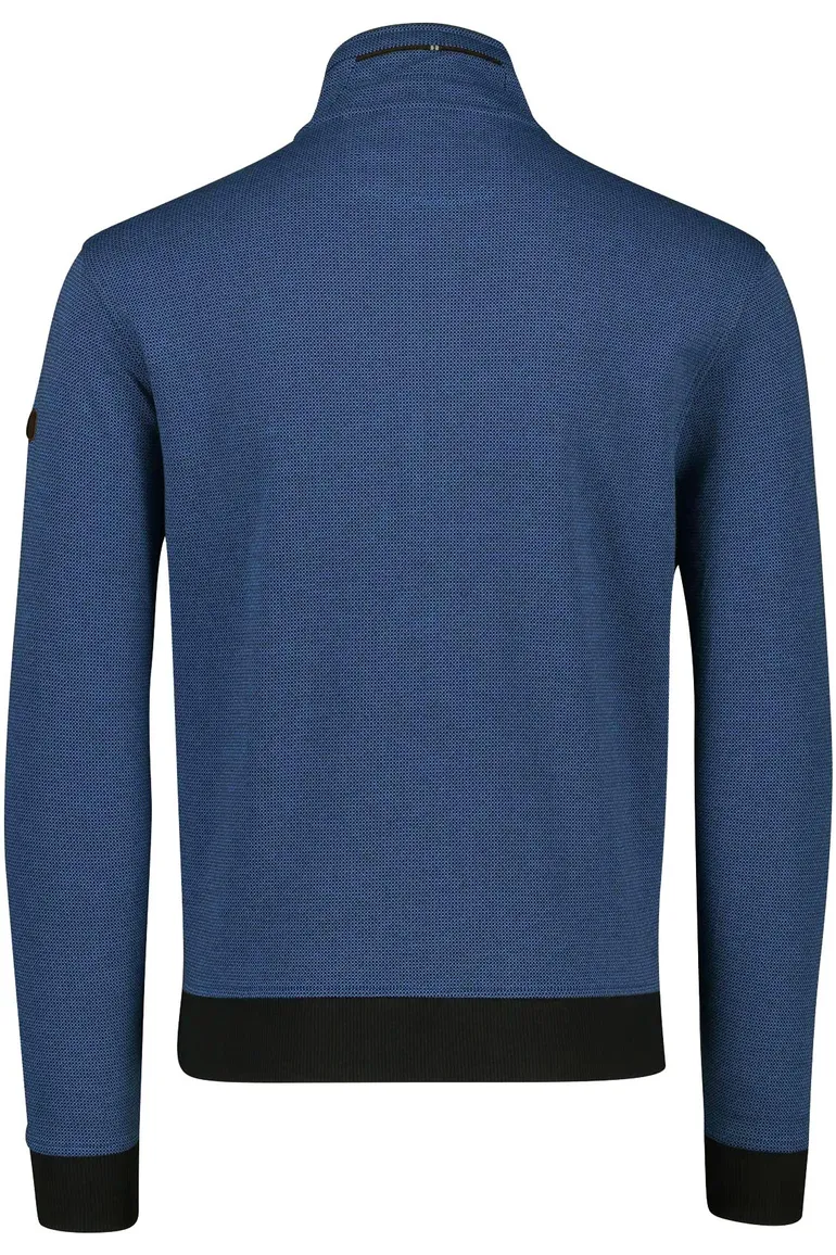 Baileys vest blauw geprint katoen normale fit rits