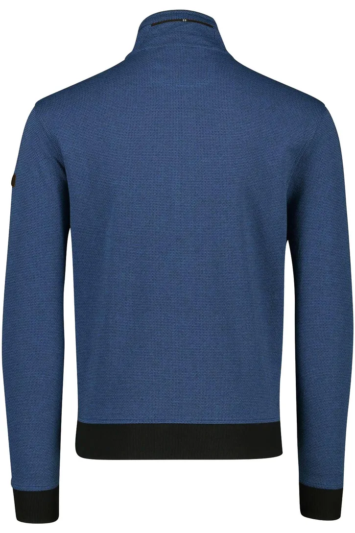 katoenen vest Baileys blauw print normale fit met rits