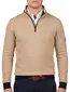 Baileys half zip trui beige mouwzak