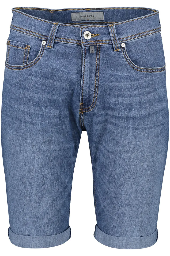 katoenen Pierre Cardin korte broek blauw effen