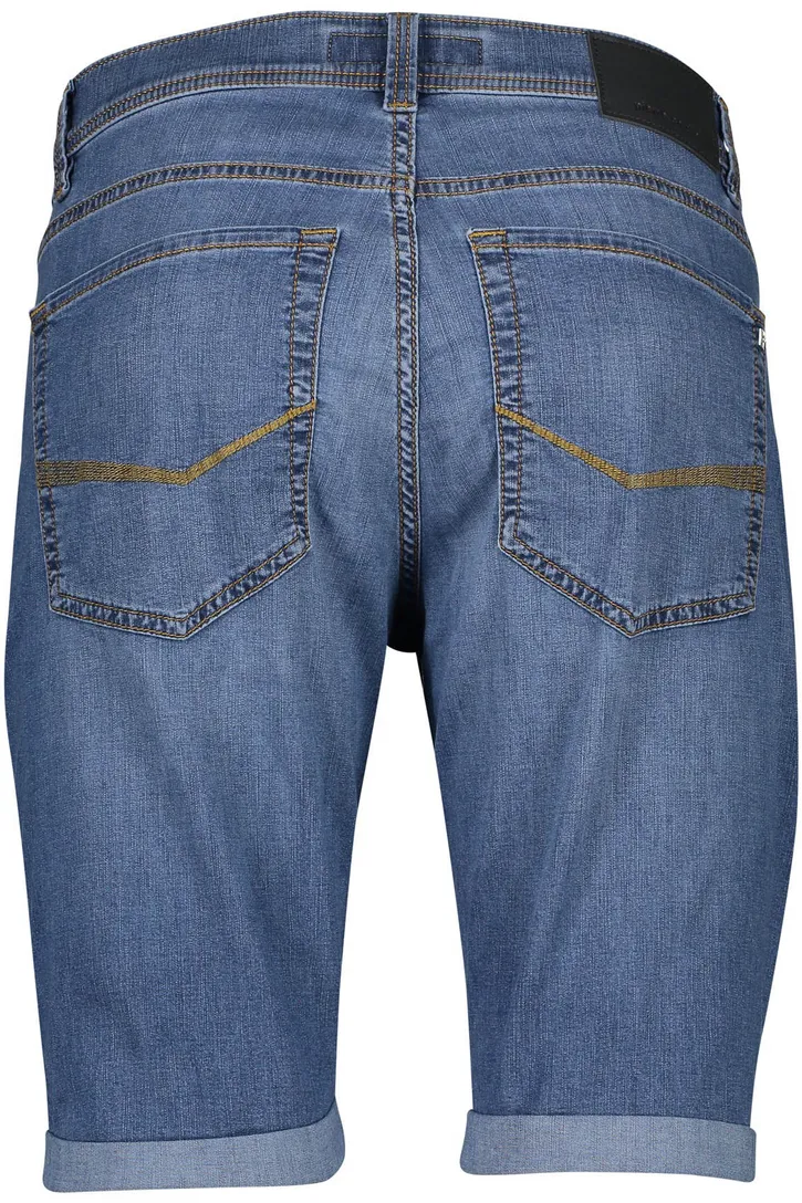 katoenen Pierre Cardin korte broek blauw effen