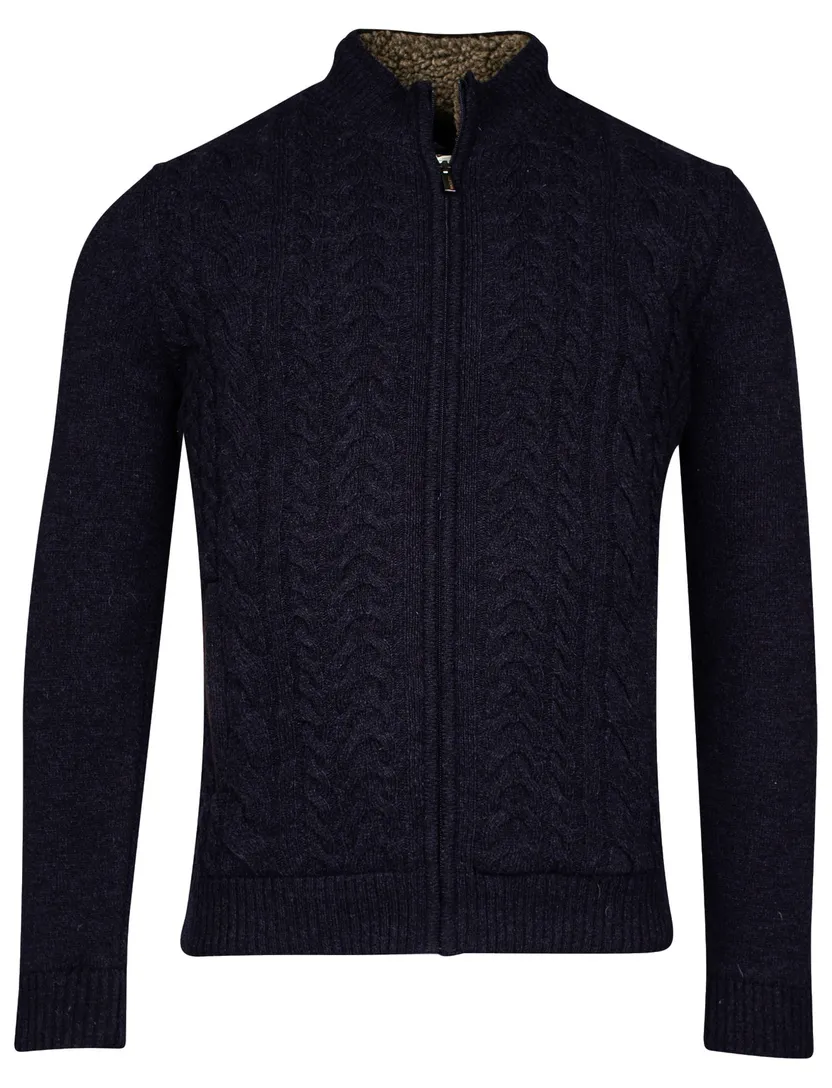 Baileys gevoerd vest donkerblauw met rits