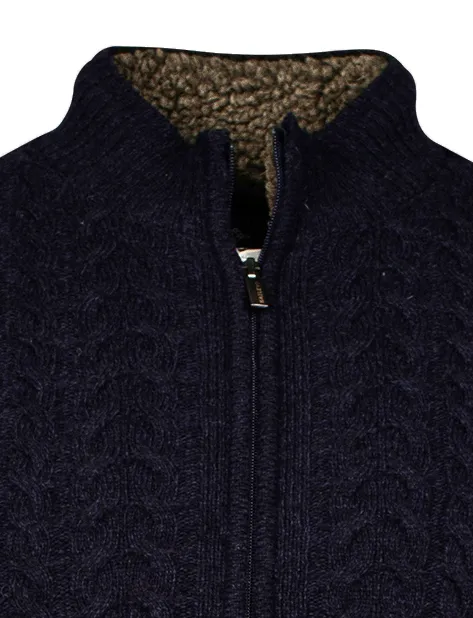 Baileys gevoerd vest donkerblauw met rits