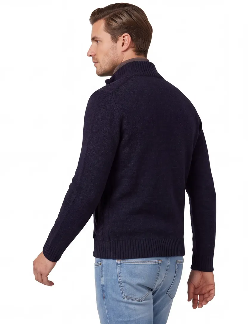 Baileys gevoerd vest donkerblauw met rits
