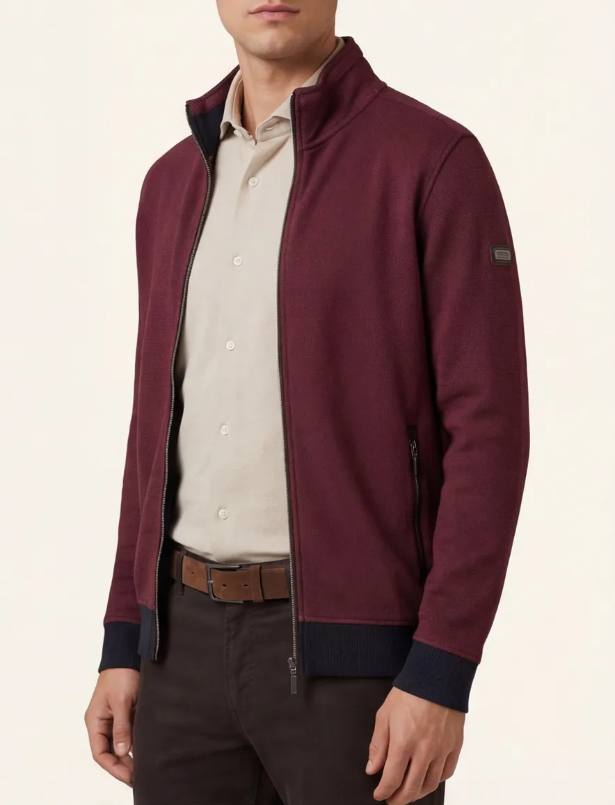 Baileys vest geprint rood katoen normale fit