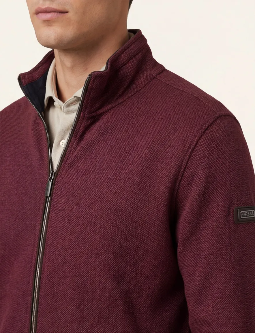 Baileys vest geprint rood katoen normale fit
