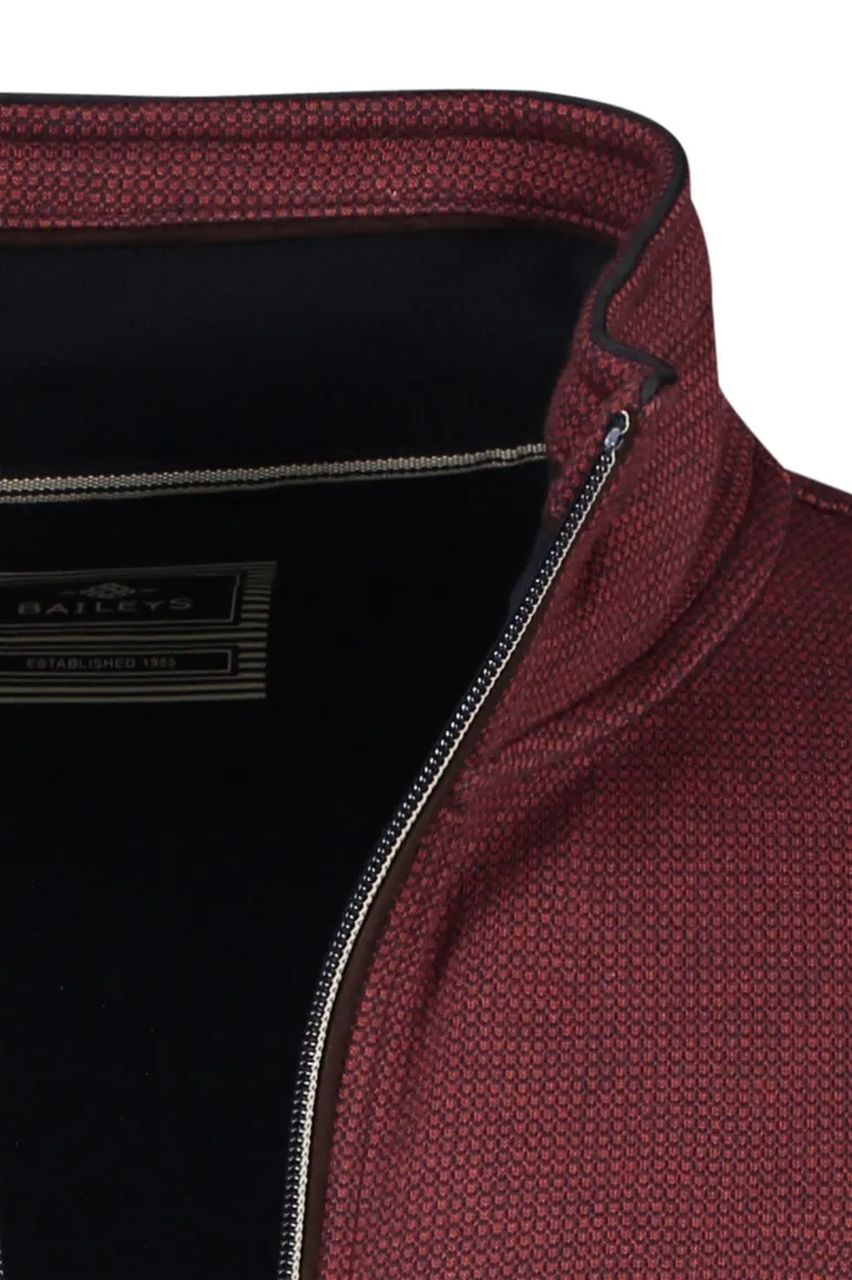 Baileys vest geprint rood katoen normale fit