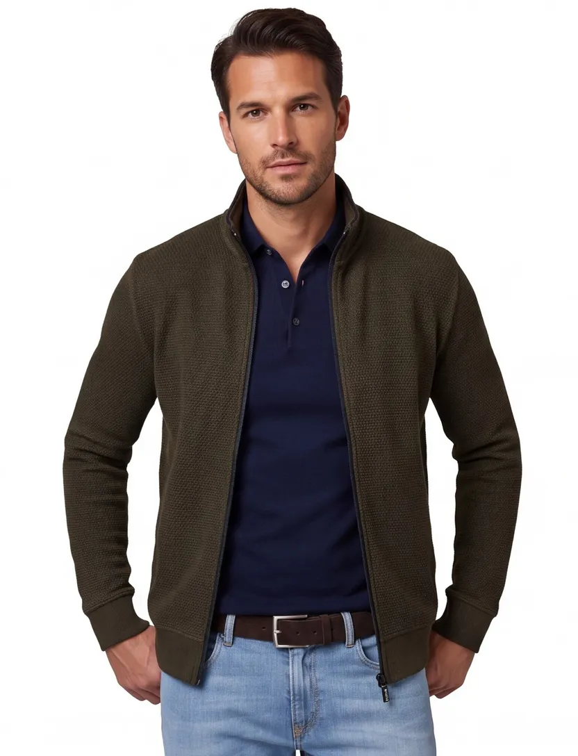 Baileys vest groen katoen met patroon