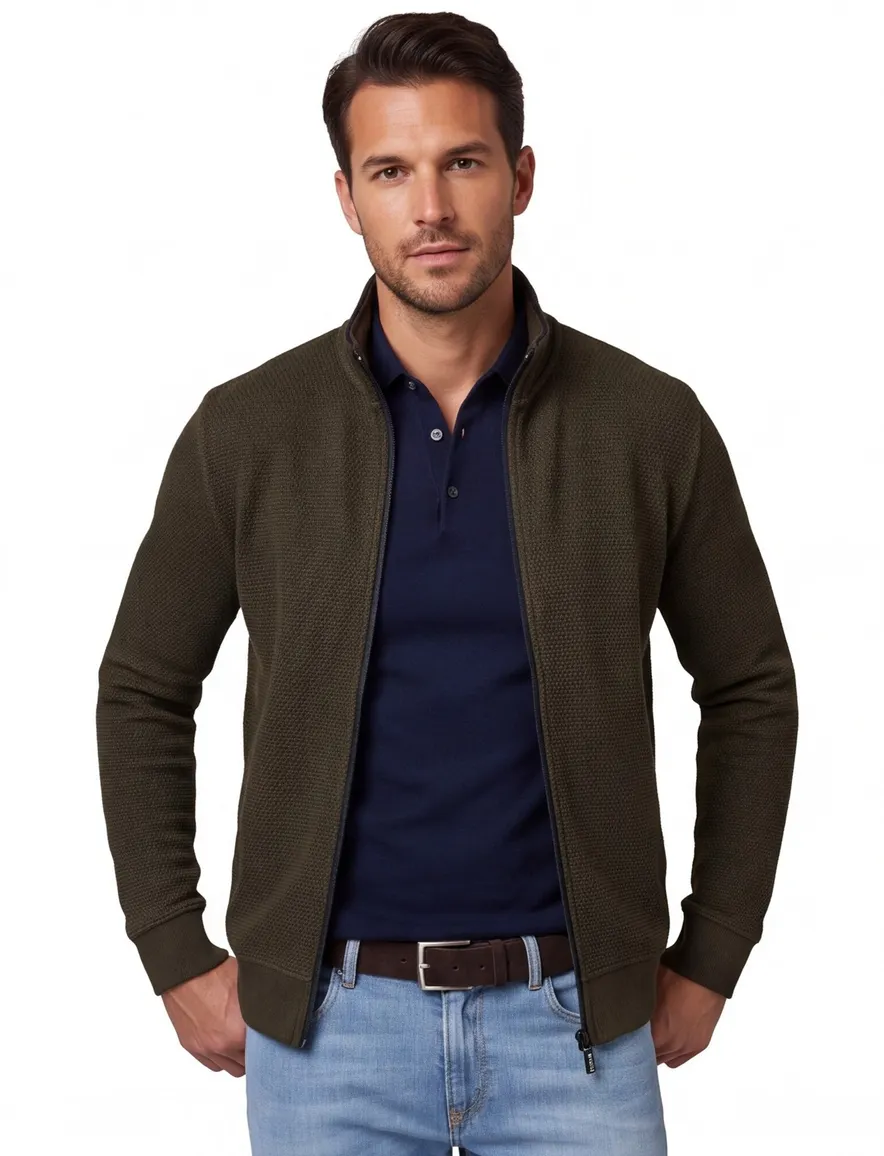 Baileys vest patroon groen met rits