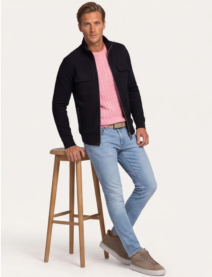 Baileys vest met borstzakken donkerblauw