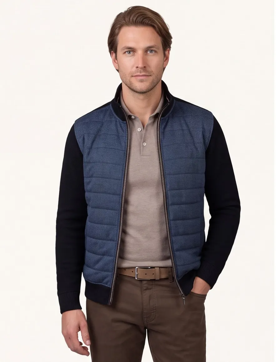 Baileys outdoor vest blauw katoen