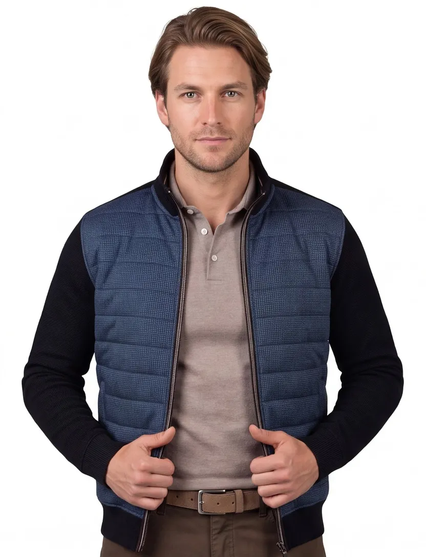 Baileys vest donkerblauw outdoor katoen