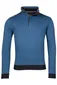 Baileys half zip trui met knoop blauw