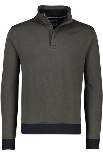 Baileys trui Baileys groen half zip katoen
