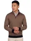 Baileys half zip trui met knoop bruin