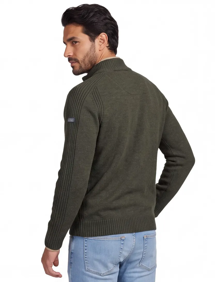 Baileys half-zip trui groen
