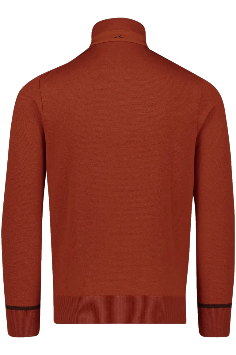 Paul & Shark trui oranje effen virginwol