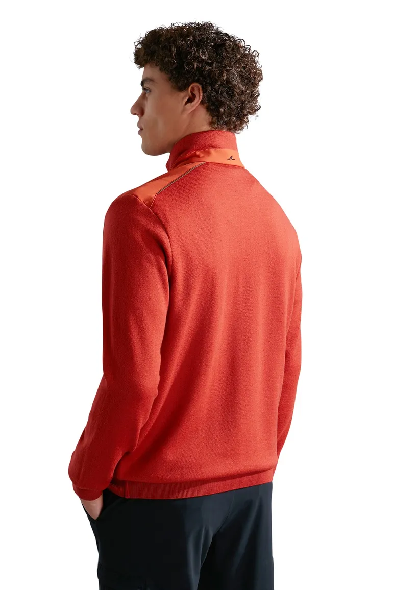 Paul & Shark trui oranje effen virginwol