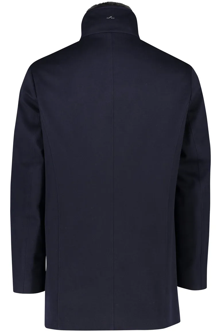 Paul & Shark winterjas donkerblauw kasjmier