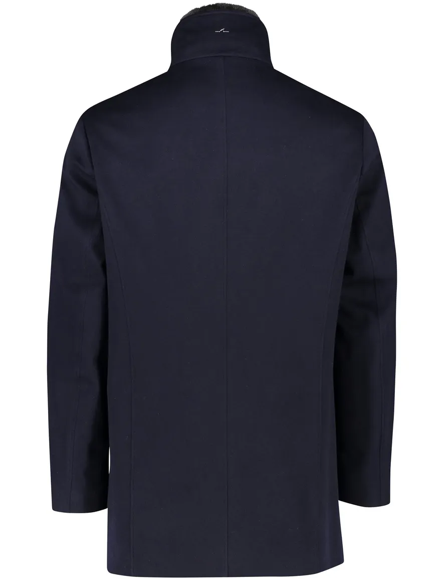 Paul & Shark winterjas donkerblauw kasjmier