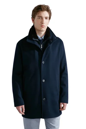 Paul & Shark Paul & Shark winterjas donkerblauw kasjmier