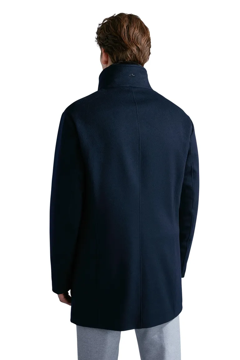 Paul & Shark winterjas donkerblauw kasjmier