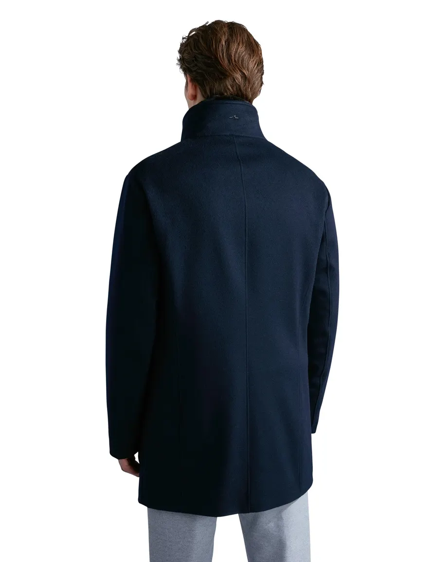 Paul & Shark winterjas donkerblauw kasjmier