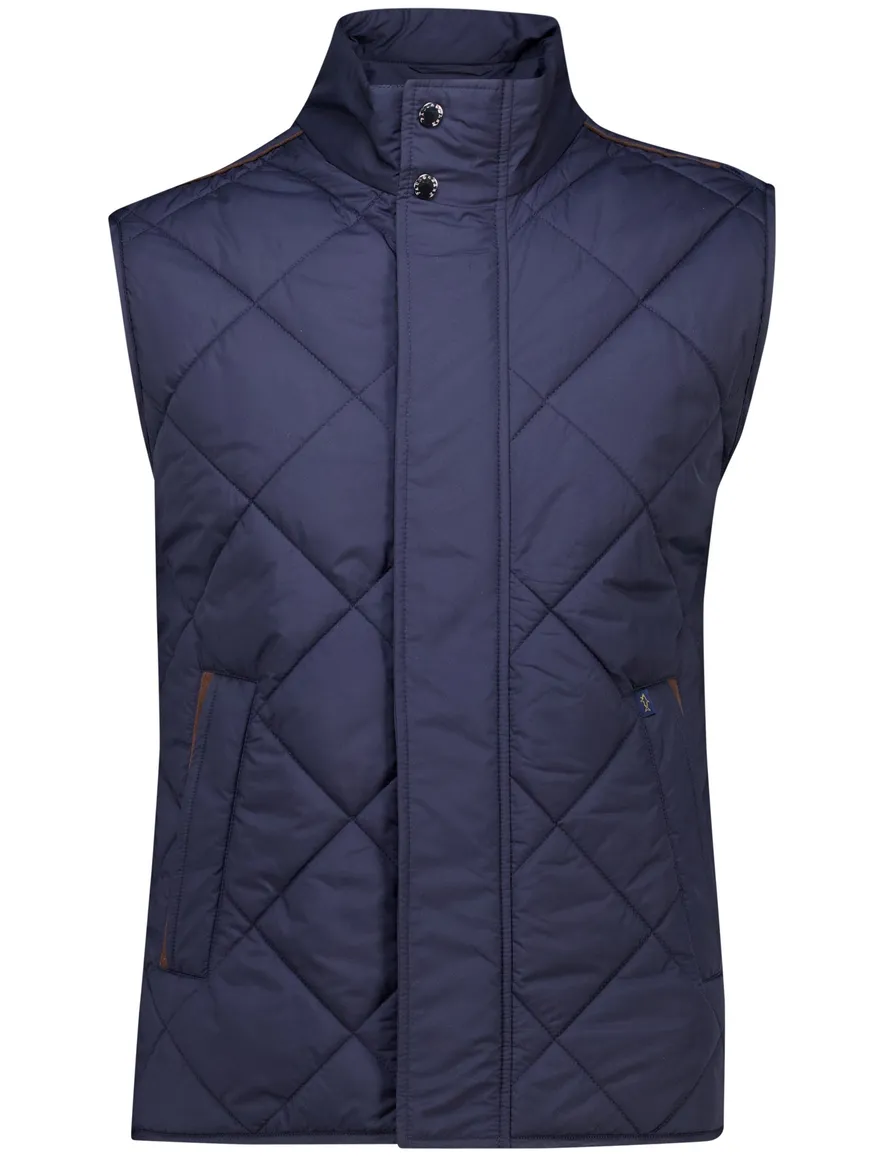 Paul & Shark bodywarmer effen donkerblauw waterafstotend