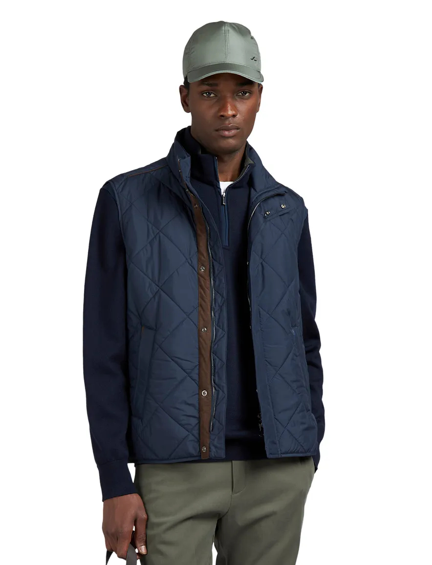 Paul & Shark bodywarmer effen donkerblauw waterafstotend