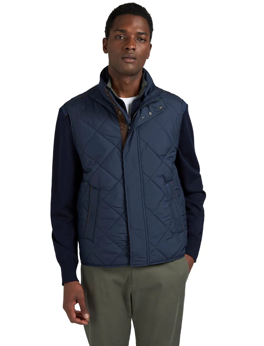 Paul & Shark bodywarmer effen donkerblauw waterafstotend
