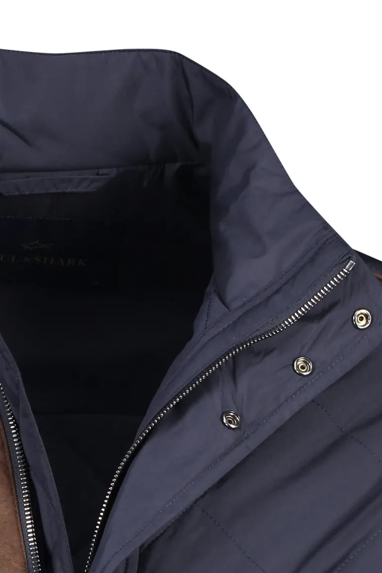 Paul & Shark tussenjas effen donkerblauw waterdicht