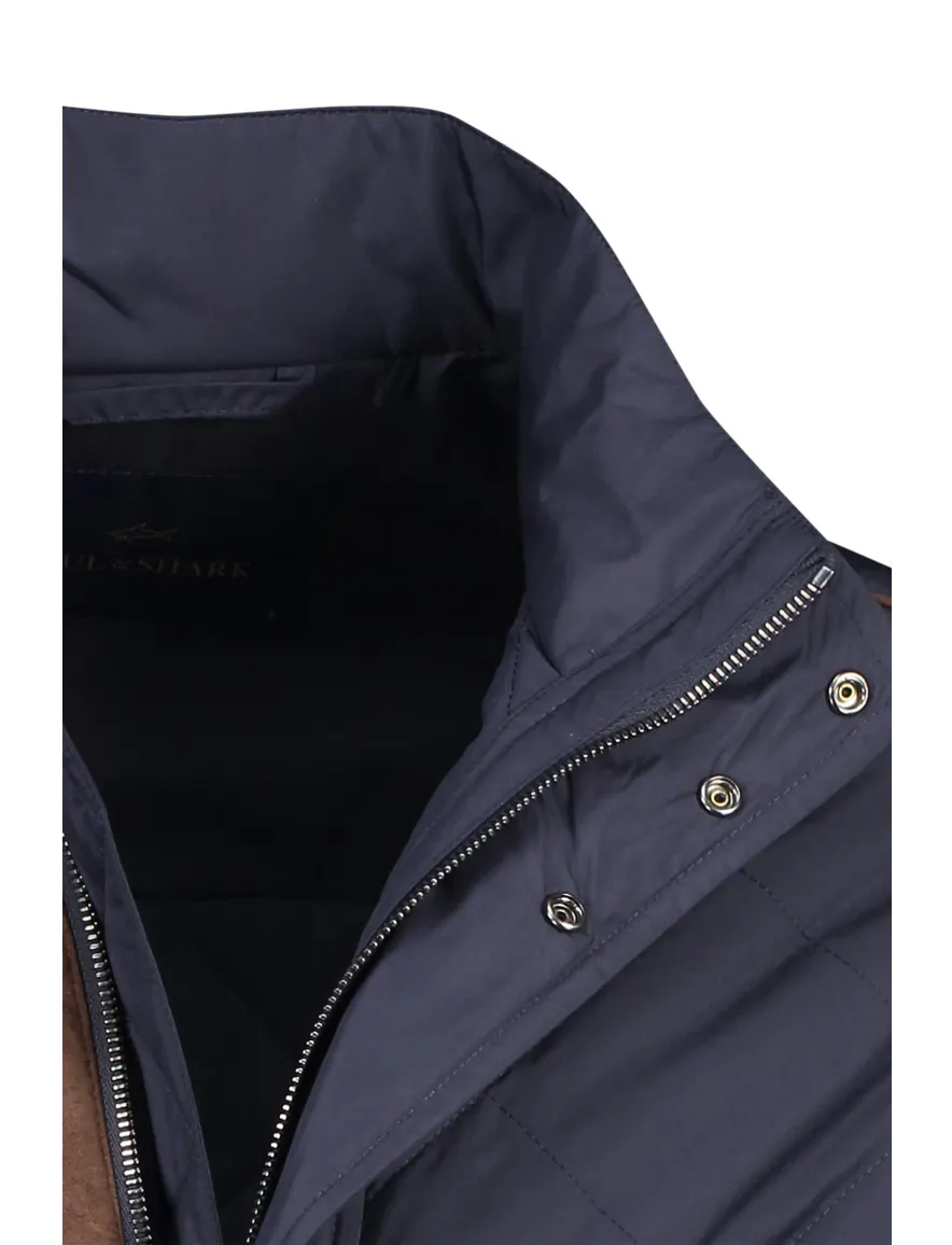 Paul & Shark tussenjas effen donkerblauw waterdicht