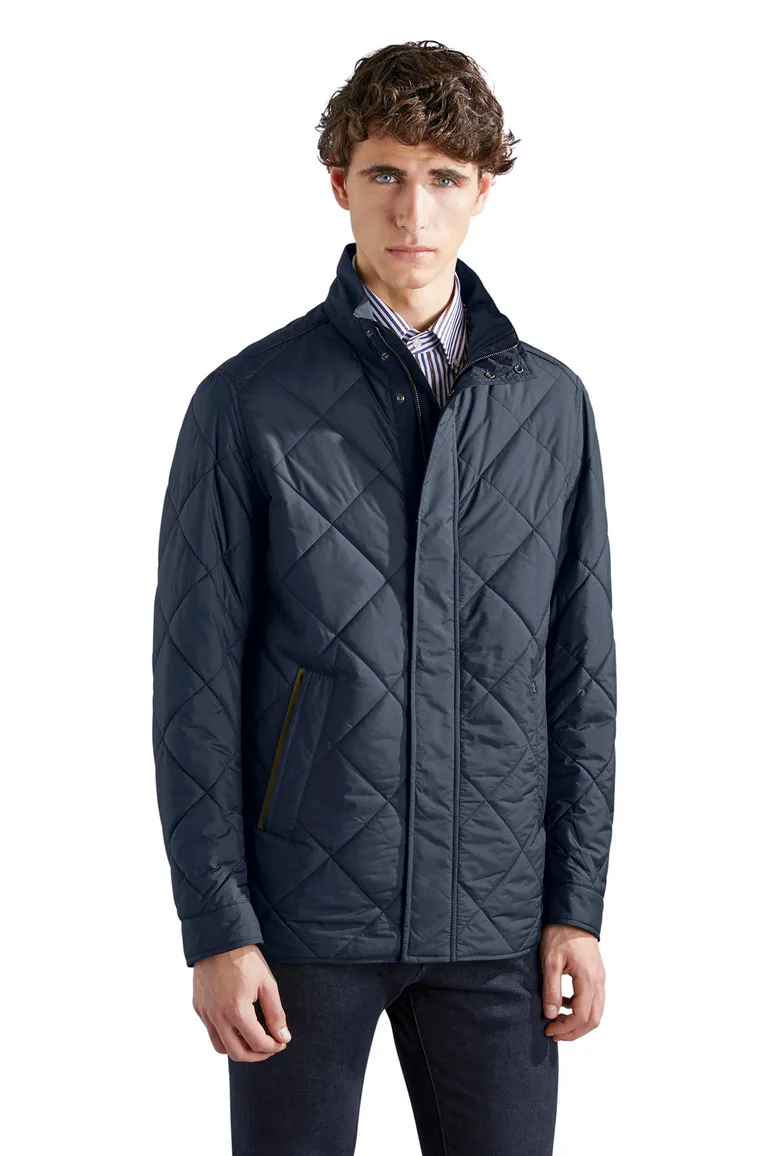 Paul & Shark tussenjas effen donkerblauw waterdicht