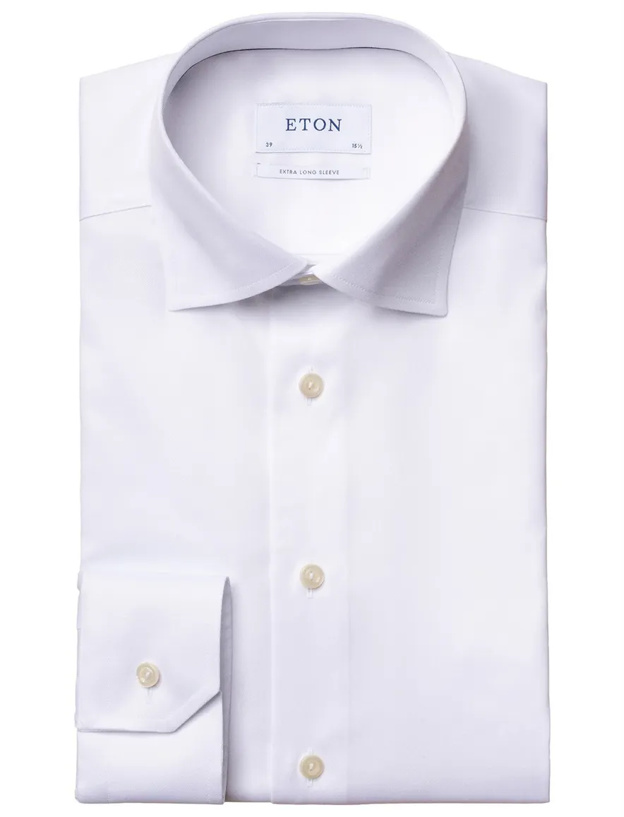 Eton overhemd effen wit slim fit mouwlengte 7