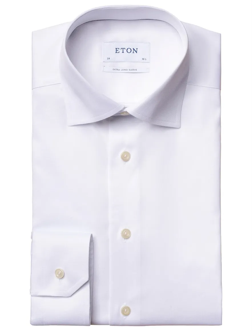 Eton overhemd wit ml7 slim fit Signature Twill