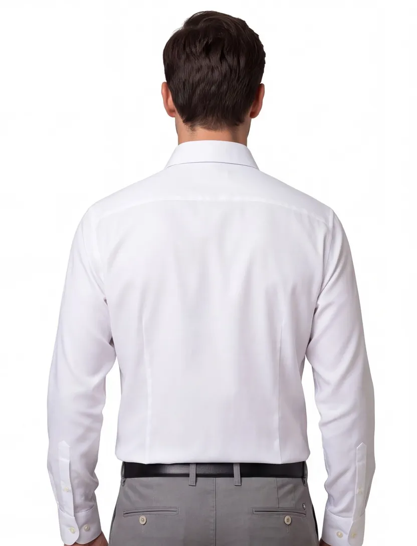 Eton contemporary fit overhemd mouwlengte 7 wit signature twill